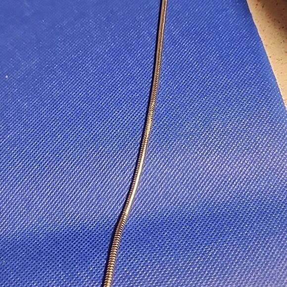 Elegant Blue and Silver Toned Pendant Necklace...24 Inch+ - Picture 3 of 5